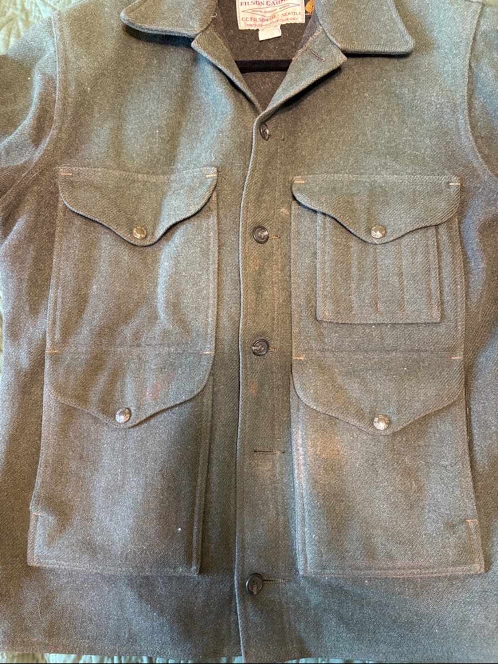 Vintage Filson mackinaw wool cruiser jacket - Picture 5 of 10